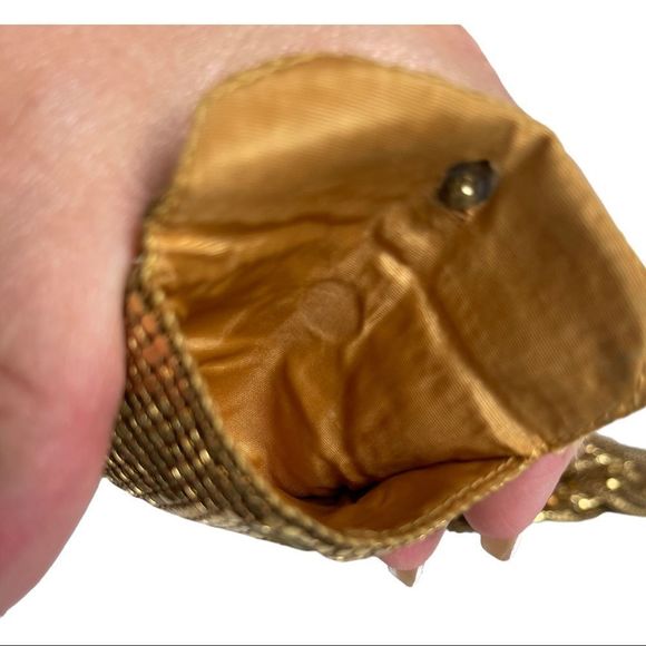 Antique Vintage Whiting & David Antique Gold Mesh Bag with Change Purse - Picture 10 of 16